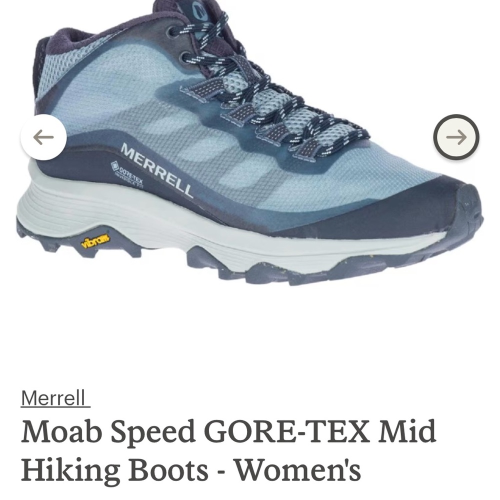 Merrell Moab Speed GORE-TEX Women's Hiking Boots - Blue and Gray